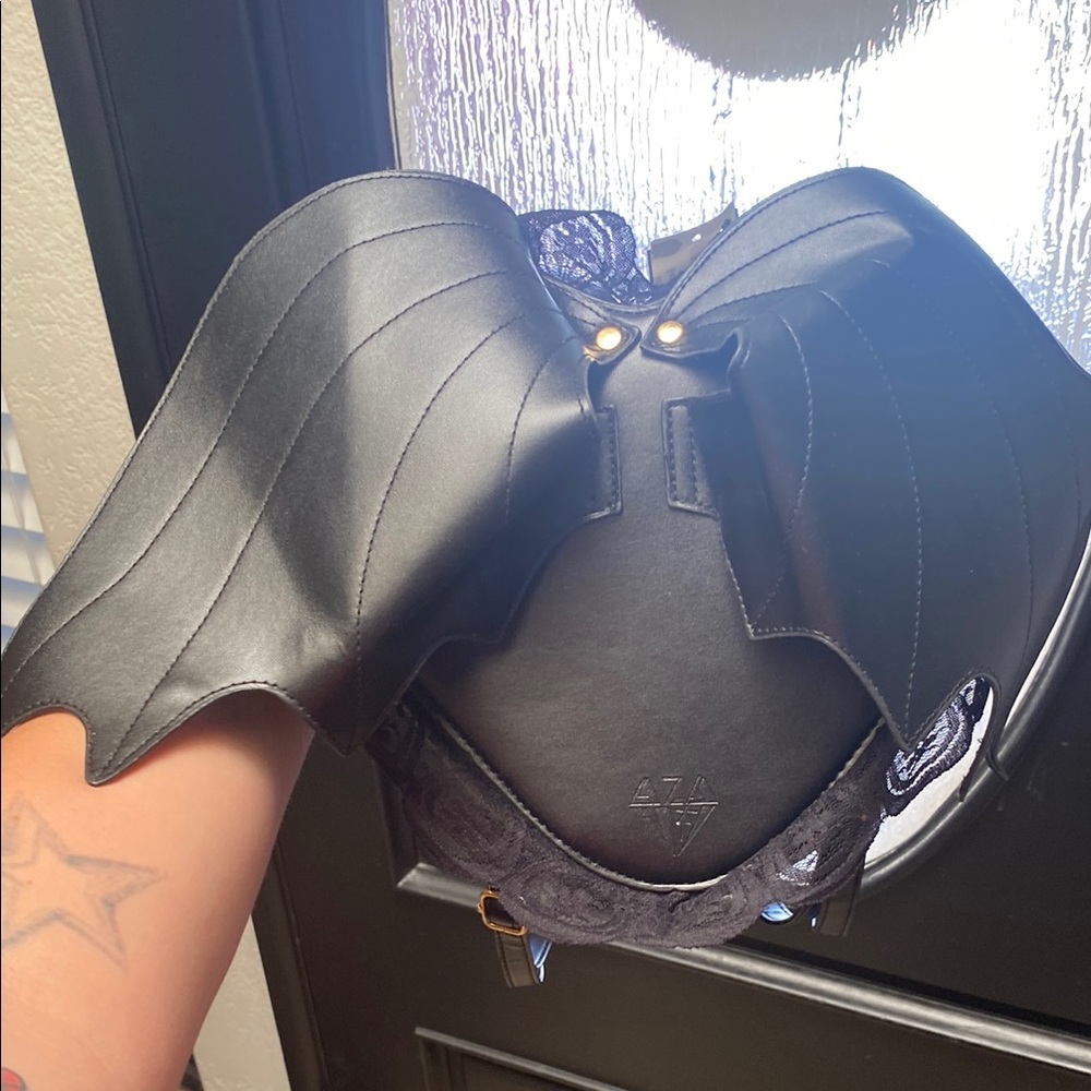 Black Batwing Backpack/Equestrian Purse